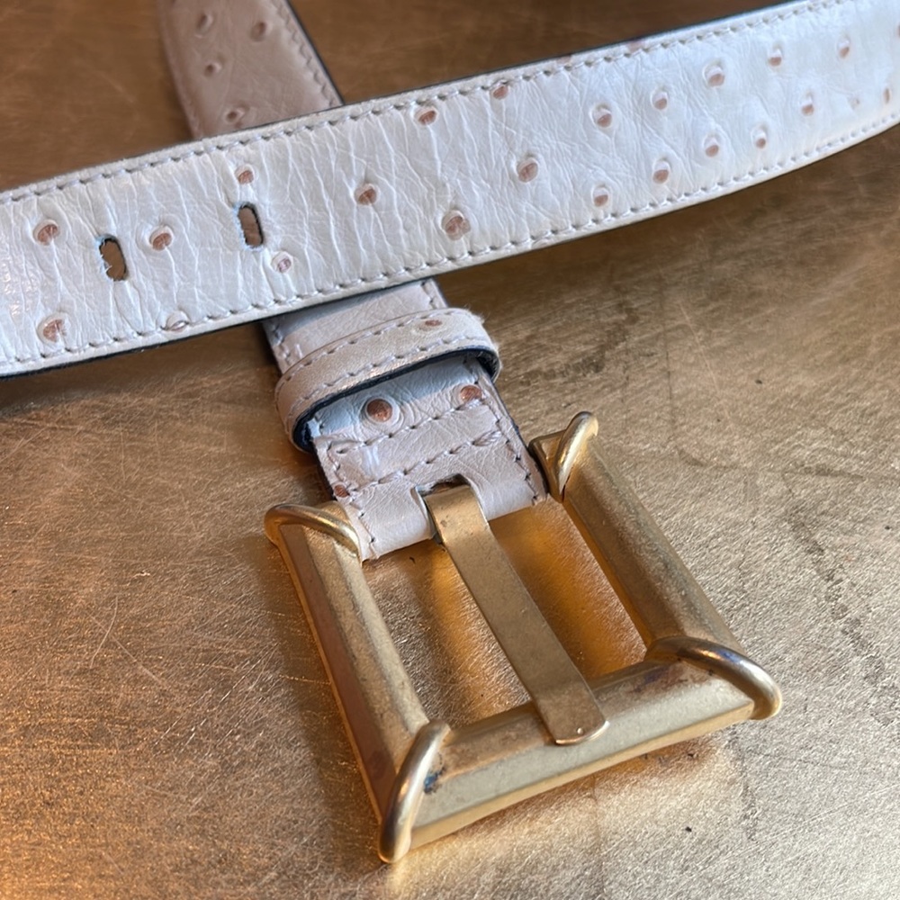 EXOTIC! Escada Genuine Ostrich Leather Belt